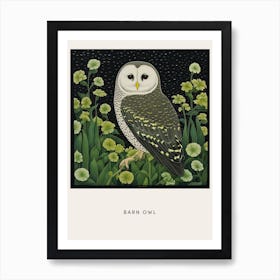 Ohara Koson Inspired Bird Painting Barn Owl 1 Poster Art Print