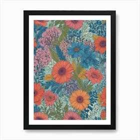 Floral Wallpaper 7 Art Print