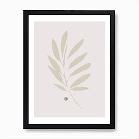 Simple Beige Botanical Art Print