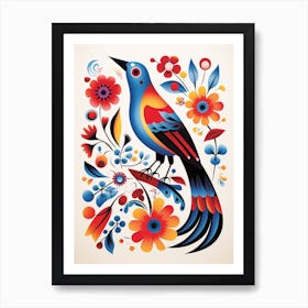 Scandinavian Bird Illustration Swallow 2 Art Print