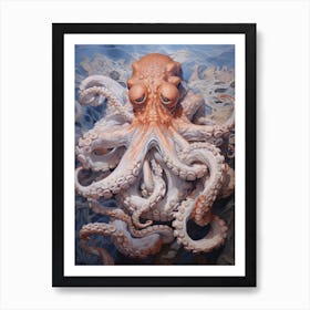 Day Octopus Realistic Illustration 19 Art Print