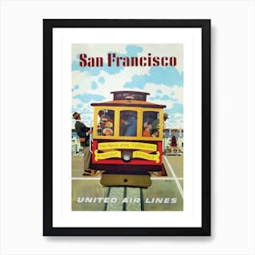 San Francisco United Air Lines Vintage Poster Art Print