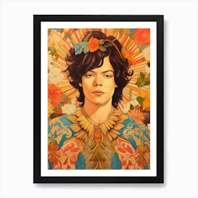 Harry Styles Kitsch Portrait 16 Art Print