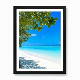 Relax Ocean Plant Idylli Holiday Coastline Beautiful Calm Shore Blue Paradise Sunlight N (35) Art Print