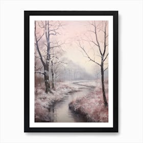 Dreamy Winter Painting The New Forest England 3 Art Print