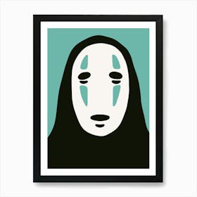 No Face Chihiro Anime Illustration Art Print