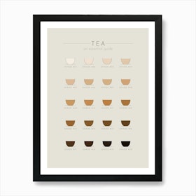 Tea Guide - Beige Art Print