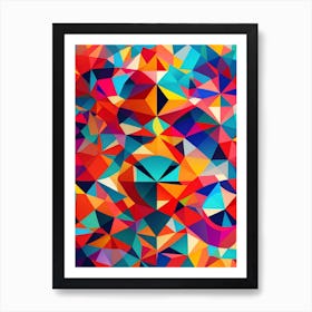 Abstract Triangles Background Art Print