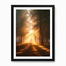 Sunrise In The Forest 5 Art Print