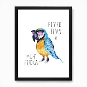 Fly Parrot Art Print