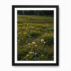 Dandelions In The Meadow Art Print