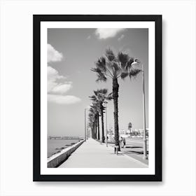 Limassol, Cyprus, Mediterranean Black And White Photography Analogue 4 Art Print