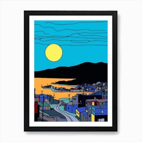 Minimal Design Style Of Seoul, South Korea 4 Art Print