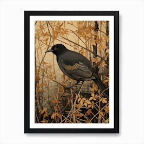 Dark And Moody Botanical Coot 2 Art Print