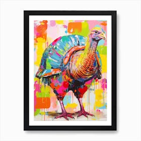 Colourful Bird Painting Turkey 3 Art Print