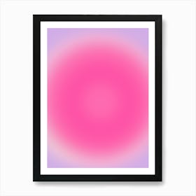 Gradient Pink And Purple Aura Art Print