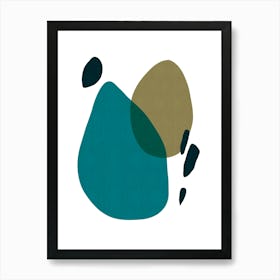 Colorful abstract shapes 2 Art Print