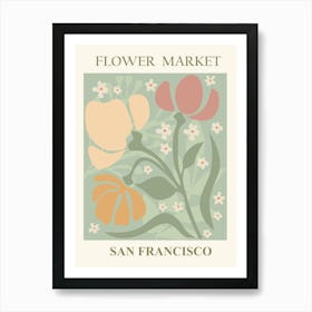 Flower Market San Francisco Art Print