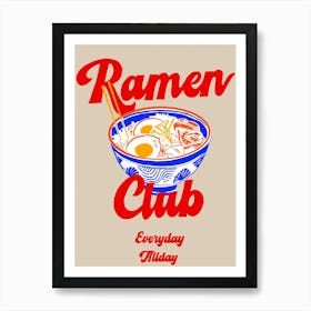 Ramen Club Art Print