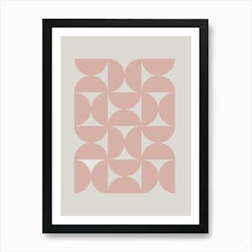 Pink Geometric Pattern Art Print