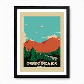 Visitez Twin Peaks poster rétro pour salon