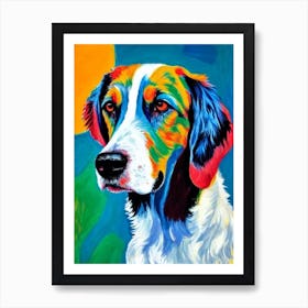 English Setter 2 Fauvist Style Dog Art Print