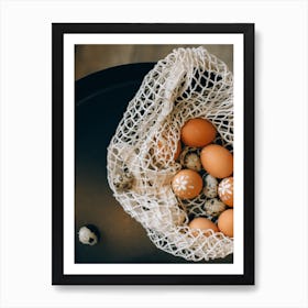 Eggs In A Net Art Print