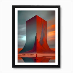 Red Cube 1 Art Print