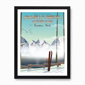 Adamello Brenta Nature Park Italy ski  Art Print