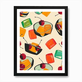 Fruit Jelly Cherry Retro Explosion Affiche