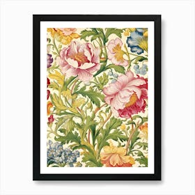 Floral Wallpaper 141 Art Print