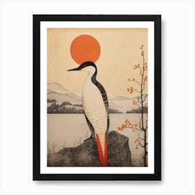 Bird Illustration Loon 1 Art Print