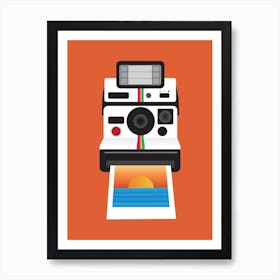 Sunset Camera Art Print