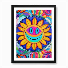 Psychedelic Sun-Reimagined Art Print