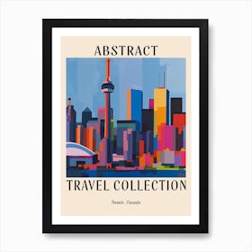 Abstract Travel Collection Poster Toronto Canada 4 Art Print