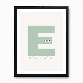 Alphabet Poster E Art Print