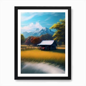 Barn In The Countryside 1 Art Print