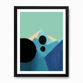 Ethereal Mountains Abstract 3 Art Print