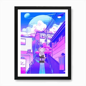 Pixel Art kaws Art Print