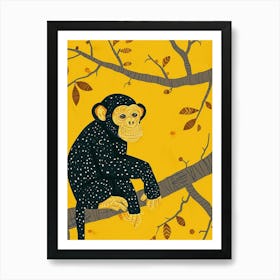 Yellow Chimpanzee 3 Art Print