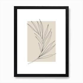 Beige Botanical Leaf Art Print