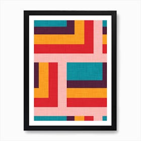 Abstract Mod Cubes M Art Print