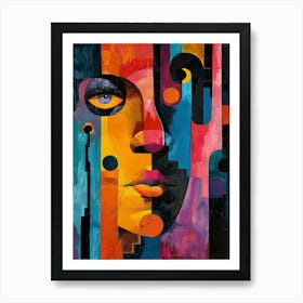 Abstract Portrait Of A Woman 3 Art Print