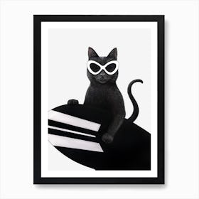 Cat Surfer Art Print