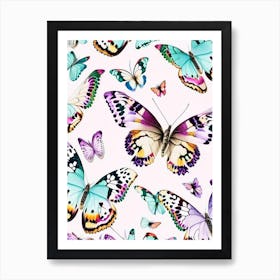 Butterfly Repeat Pattern Decoupage 3 Art Print