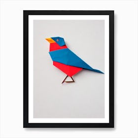 European 1 Robin Origami Bird Art Print