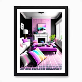 Psychedelic Living Room Art Print