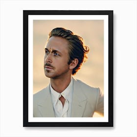 Ryan Gosling Retro Collage Movies Art Print