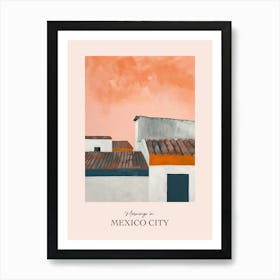 Mornings In Mexico City Rooftops Morning Skyline 4 Art Print