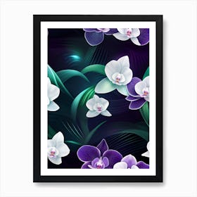 Orchids Wallpaper 1 Art Print